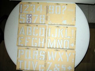 5 Vintage Alphabet Stencils plus Qulter ' s magic Alphabet 2