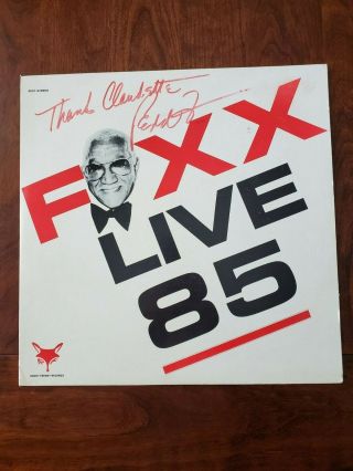 Vintage Signed Redd Foxx " Foxx Live 85 " Lp Album Sanford And Son