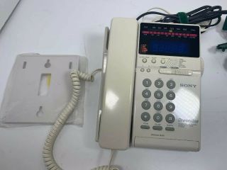 Sony Dreamline Fm/am Digital Clock Radio Telephone Model It - K300