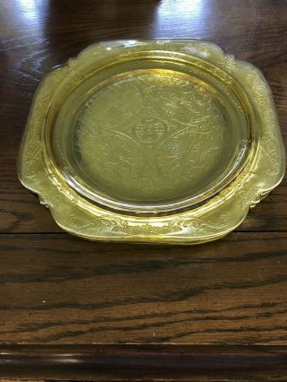Vintage Federal Madrid Depression Glass Amber 10”,  Plates (3)
