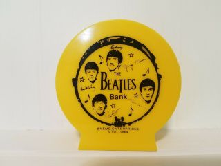 Vintage Beatles 1964 Drum Bank In Yellow Ludwig - By Nems Enterprises Ltd.