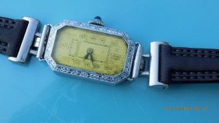Vintage Bulova Ladies Wristwatch With 14k Rgp (white) Fancy Case.