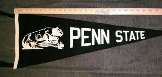 Vintage Penn State Nittany Lions Football Pennant Navy Blue White 31 " X 11 " Inch