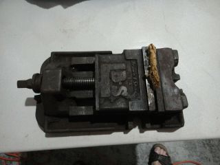 Brown & Sharp 4 " 24lb Vintage Drill Press Mill Vise,  Needs Cleaned As Seen
