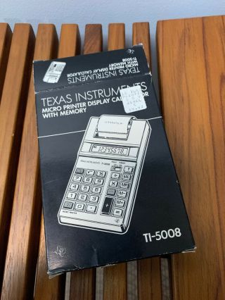 Vintage Texas Instruments Ti - 5008 Adding Machine Calculator Micro Printer