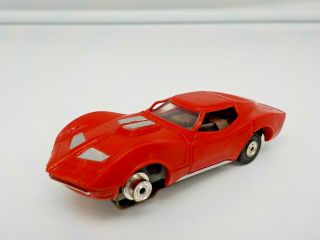 Aurora T - Jet Ho Slot Car Red Corvette Mako Shark Vintage 1960 