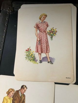 Vintage Sally Dick And Jane Basic Reader Vintage Big Card Flash cards From Book 4