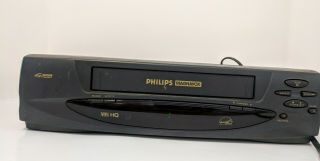 Philips Magnavox Vrz242at21 4 Head Vcr Video Cassette Recorder Vhs Player W Cord