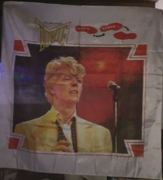 Vintage Copyright 1984 David Bowie Let’s Dance Poster Flag Large