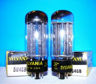5u4gb Nos Sylvania Radio Guitar Amplifier Rectifier Vacuum Tubes 2 Valves