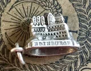 Vintage Sterling Silver Edinburgh Castle Charm Souvenir