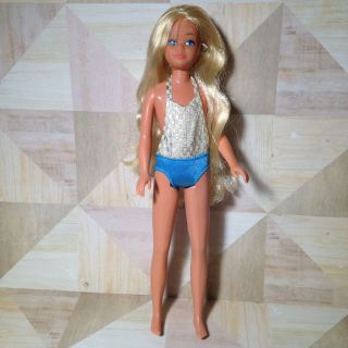 Vtg Barbie Sun Gold Malibu Skipper Doll Beach Swimsuit 1069 Mattel 1983
