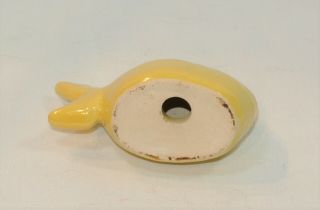 Vintage CHICKEN OF THE SEA Tuna Salt or Pepper Shaker S&P Yellow Bauer Pottery 4