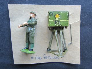 Vintage Britains Hollow Lead Toy Soldier Predictor With Operator 1728