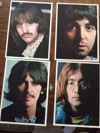 Vintage The Beatles White Album Photo Inserts - No Lp