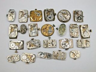 Large Assortment Of Men’s Vintage Wristwatch Movements.  168j