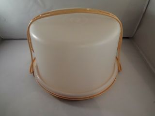 Tupperware Vintage Round 10” Cake Carrier With Handle