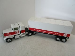 Vintage Die - Cast Nylint State Farm Semi Truck & Trailer Special Disaster Service