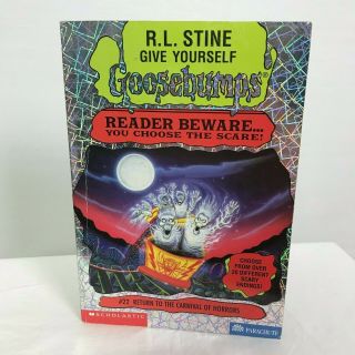 Vintage R.  L.  Stine Goosebumps Return To The Carnival Of Horrors Book 1997