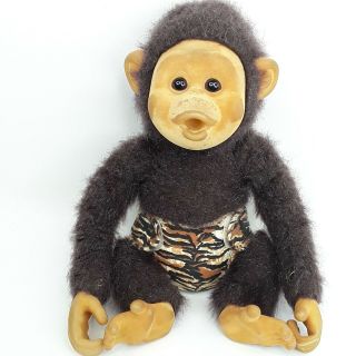 Hosung Baby Monkey Plush Soft Toy Doll Chimpanzee Chimp Ape Vintage Flawed