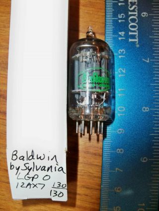 Strong Baldwin By Sylvania Long Gray Plate O Getter 12ax7 / Ecc83 Tube - 130/130