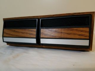 Vintage Wood Grain 2 Drawer Audio Cassette Holder 28 Tape Storage Case 20X10.  5X4 2