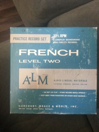 Vintage Alm French Level Two Record Set 33 1/3 Rpm Records Set