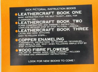 Gick Leathercraft Purse Construction & Assembly,  vintage leather craft book 2