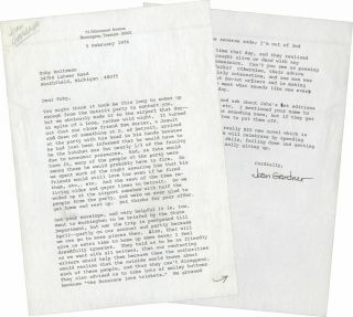 John Gardner Typed Letter Signed From February 1976 126011