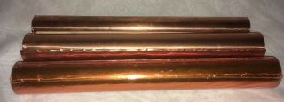 Partial Rolls Of Vintage 36 & 40 Gauge Copper Tooling Foil 12” Wide