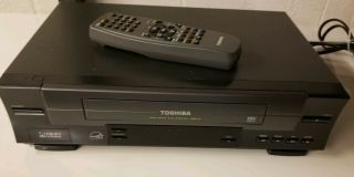 Toshiba W - 512 Vcr Video Cassette Recorder 4 Head Hifi Stereo Vhs W/remote