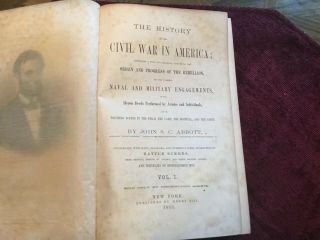 History of the Civil War in America Vol I & II Abbott 1863 & 1866 First Edition 2