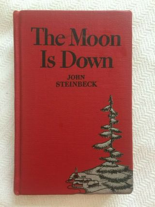 The Moon Is Down John Steinbeck 1942 Hc Houston Public Library Unique