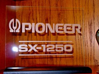 Pioneer Sx - 1250 Etched Glass Sign W/base