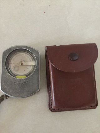 Vintage Suunto Pm - 5 Compass Clinometer In Leather Case