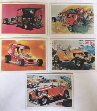 5 Tom Daniel Vintage 1970 Monogram Muscle Kit Car Cards Son Paddy Tijuana Boss