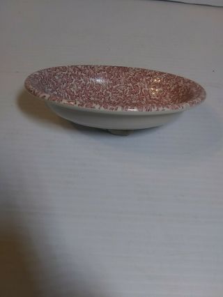 SC MASON ' S CRABTREE & EVELYN LONDON SOAP DISH Red Floral LEAVES Wedgewood VTG 2