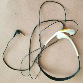Sony Walkman Headphones,  Vintage,  White Orange,