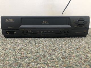 Funai VHS Video Cassette Recorder / Player F240LA 4 Head - W/ VHS Tape And RCA 2