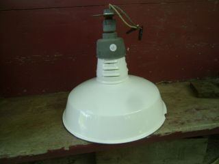 Miller Vintage Porcelain Ceiling Light Fixture 14 1/4 Inch Diameter,