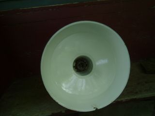 Miller Vintage Porcelain Ceiling Light Fixture 14 1/4 Inch Diameter, 3
