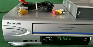 Panasonic VCR PV - V4524S VHS 4 - head HI - FI Silver & QUICK SHIP 2