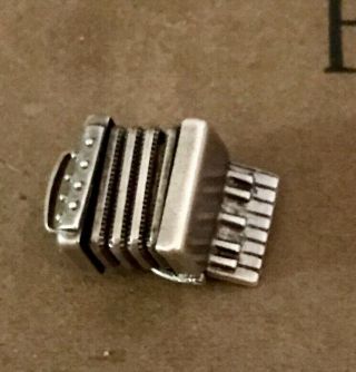 Vintage Sterling Silver Squeeze Box Accordion Movable Charm