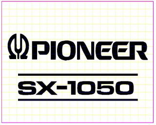Pioneer Sx - 1050 Etched Glass Sign W/base