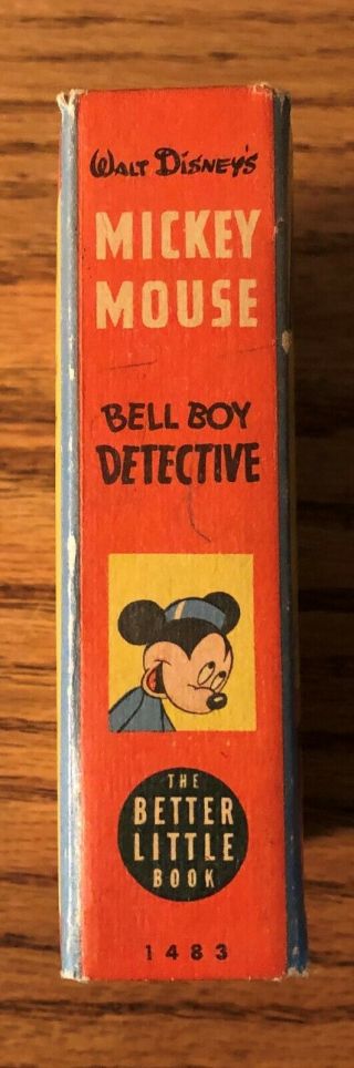 Disney ' s Mickey Mouse Bell Boy Detective,  Big/ Better Little Book 1483,  Fine 2