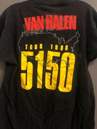 Van Halen Vintage 1986 Concert Tshirt 5150 Tour 4