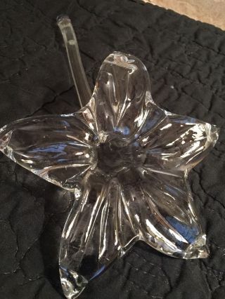 Vintage Long Stem Flower Crystal Hand Blown Glass Lily Trumpet Vase Epergne Exc
