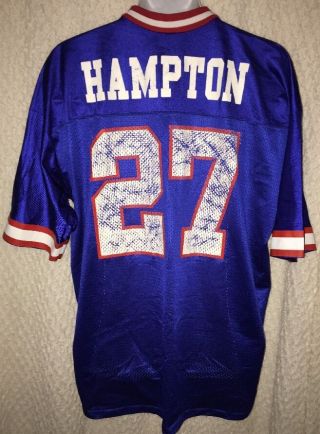 Vintage Rodney Hampton York Giants Jersey Size Adult Xl By Logo Athletic