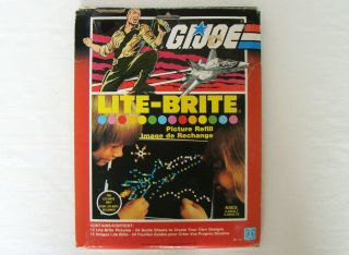Vintage 1984 Gi Joe Lite Brite Refill Pack 10 Plus All Guide Sheets