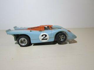 Vintage Ho - Scale Indy Race Car,  2,  Powder Blue & Red/orange Stripe By Afx